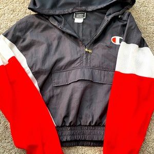 Light weight champion wind breaker quarter zip.